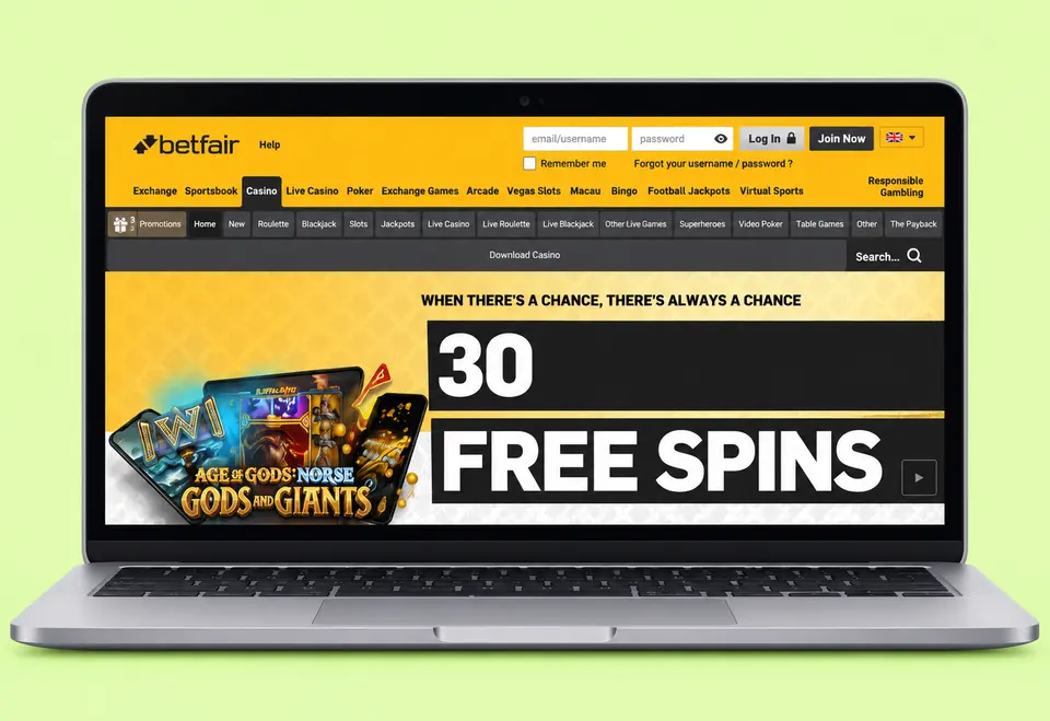 The Betfair Casino lobby