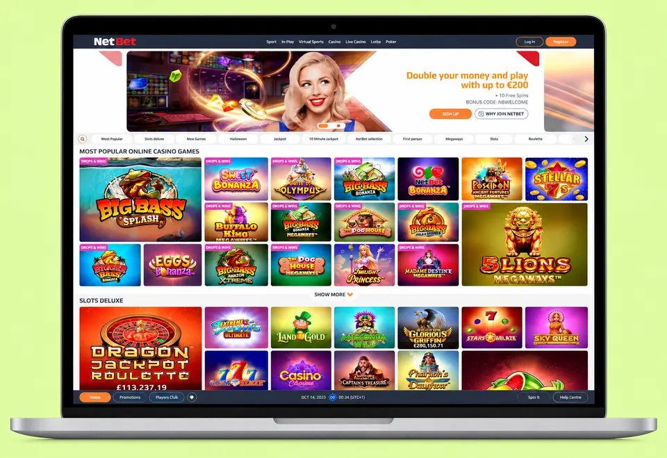 The NetBet Casino lobby